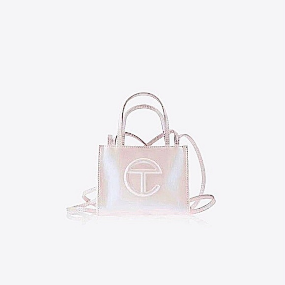 TELFAR Small Crossbody Shopper in Pearl White - Picture 1 of 7